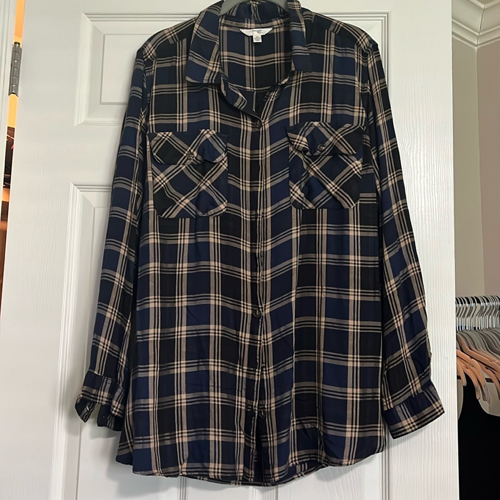 Button up plaid shirt